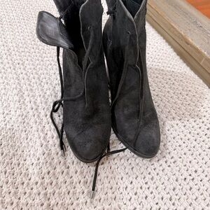 Black Suede Women's Boots